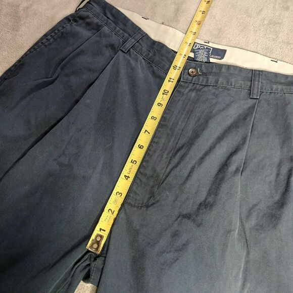 Polo Ralph Lauren Pants Mens 36x30 Blue Classic Fit Cotton Cuffed Chino Preppy - Picture 12 of 12